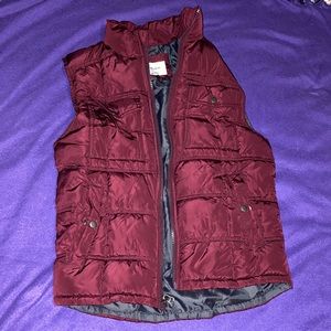 NWT Goodfellow & Co pomegranate puffy vest